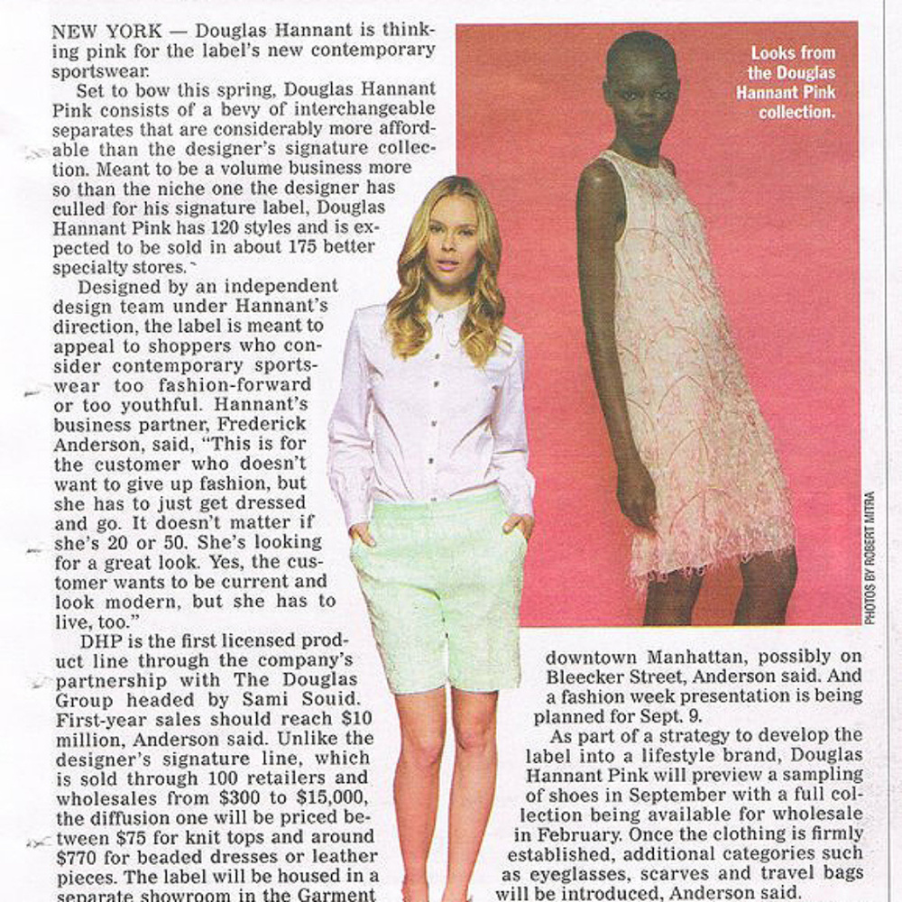 $725 Douglas Hannant PINK COLLECTION RUNWAY pink cord dress* US 2